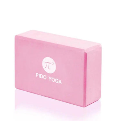 Pink fitness dance aids yoga brick for balance and flexibility.