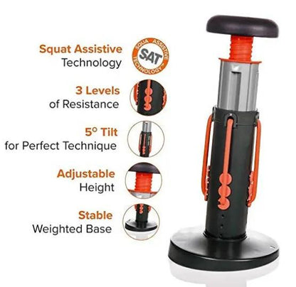 Magic Fitness Exercise Hip Trainer with squat assistive technology, adjustable resistance, and stable base.