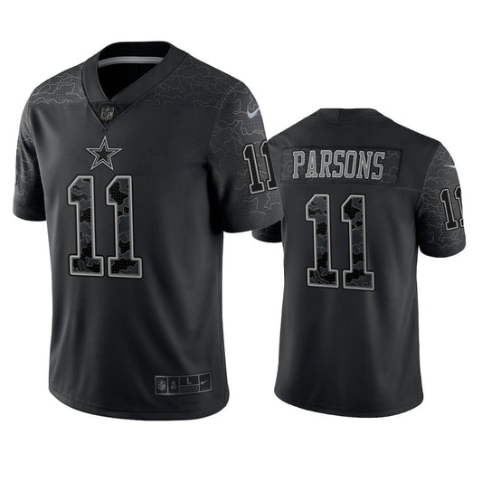 WILKYsCowboys T-shirtMicah Parsons Dallas Cowboys Black ReflectiveLook like a true Dallas Cowboys fan with the Micah Parsons Black Reflective Limited Jersey. Show off your devotion to the team and class up any look with the embroid