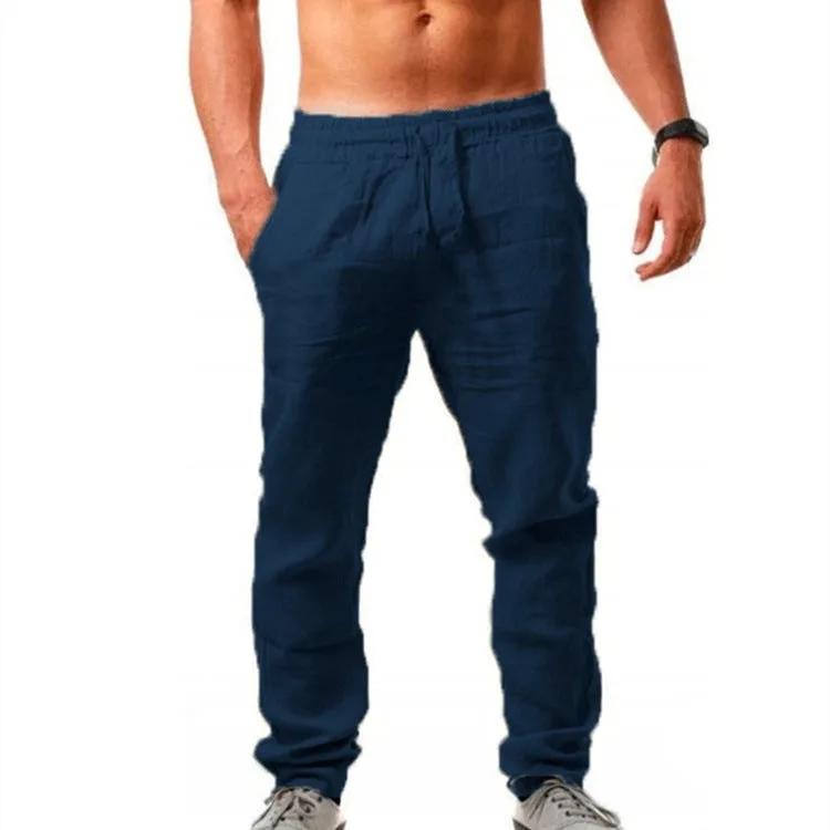 WILKYs4Hip Hop Breathable Cotton Linen Loose Casual Sports Pants
 Product information:
 
 Fabric name: polyester
 
 Style: Europe and America
 
 Waist type: mid-waist
 
 Whether there is a belt: with a belt
 
 Pants Placket: Teth