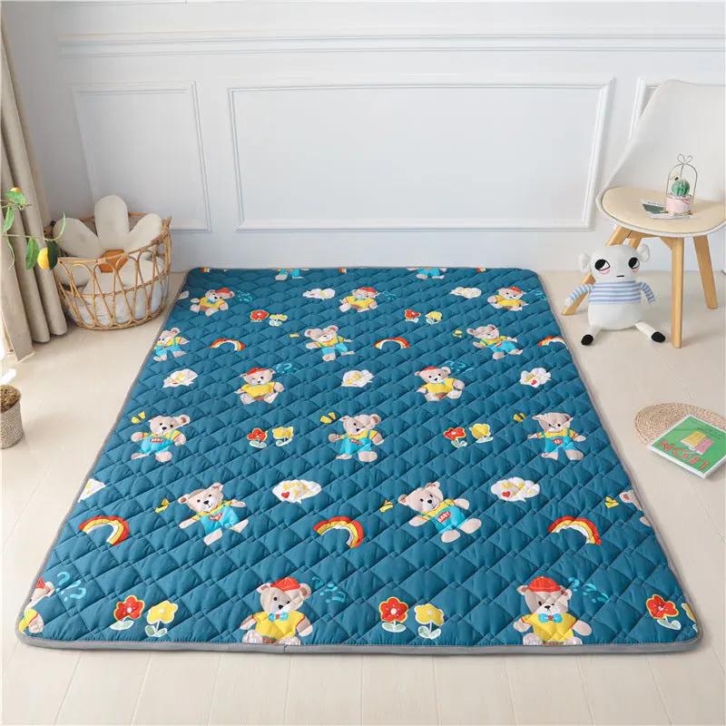 WILKYs0Cotton Non-slip Floor Mats Baby Crawling Mats, Climbing Mats, Foldable
 
 Product Information:
 
 
 Main ingredient content of fabric: 100%
 
 Material: pure cotton
 
 Main component of fabric: cotton
 
 Process; machine weaving
 
 Sub