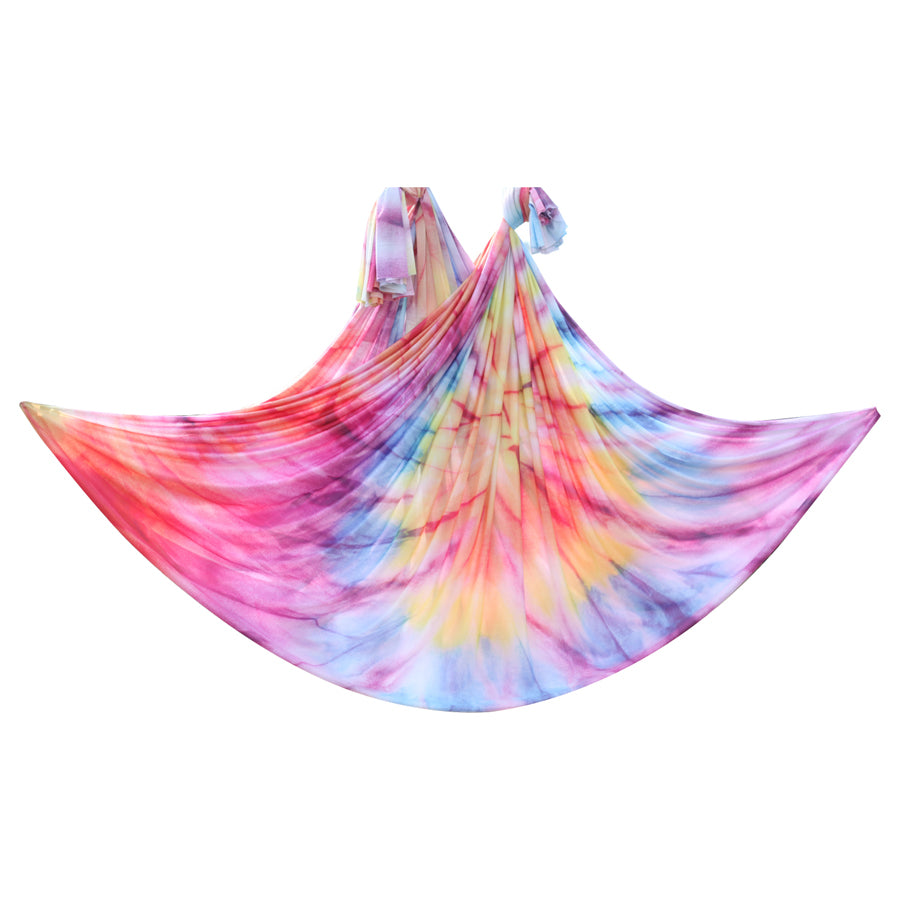 WILKYs0Home Color Gradient Aerial Yoga Hammock Fabric
 Product information:
 


 Fabric: High Density Nylon, good quality, comfortable and stretchy, perfect for yoga hammock swings.
 
 Size: 5m (5M x 2.8M). If you need