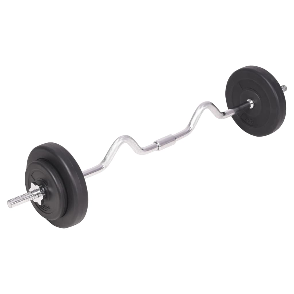 vidaXL Barbell and Dumbbell Set 198.4 lb-2