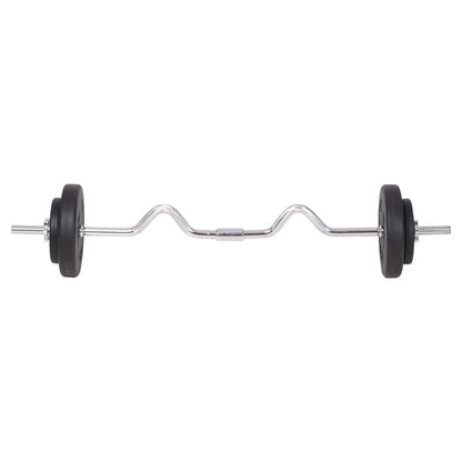 vidaXL Barbell and Dumbbell Set 198.4 lb-3