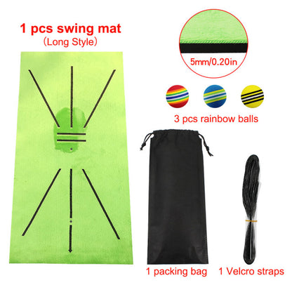 WILKYsGolf MatGolf Swing MatLooking to perfect your golf swing? The Golf Swing Mat is just what you need! This mat is 11.8“ x 23.6”, making it the perfect size for indoor use. The mat has a bat