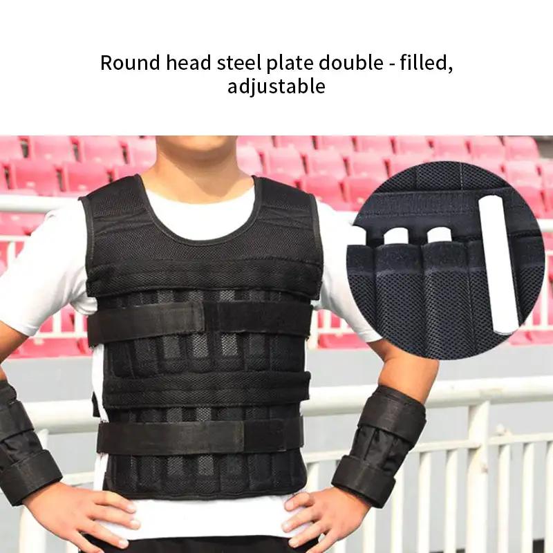 WILKYs0Running sport weight vest
 Material: breathable sandwich mesh
 
 Specification: empty vest leather (can hold 15kg), empty vest leather (can hold 35kg)
 
 Type: training a weight-bearing vest