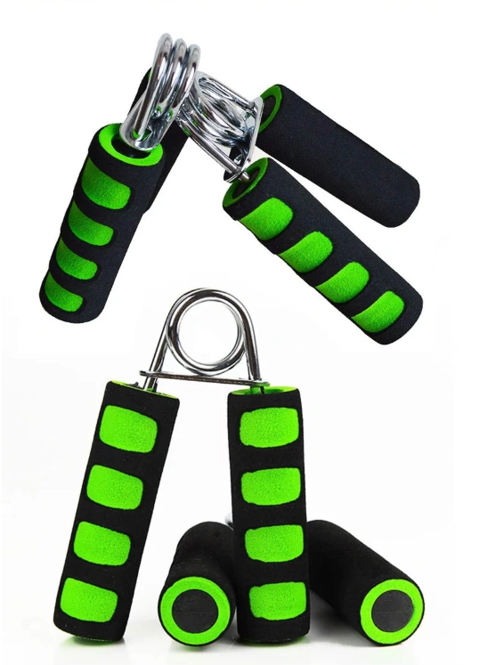 WILKYsFitness equipmentFitness Hand GripperMaterial: PP + chrome plated carbon spring steel + sponge sleeve
Specifications： blue, green, yellow, red.
Product Name: sponge grip
Product specification: 9 * 12.5c