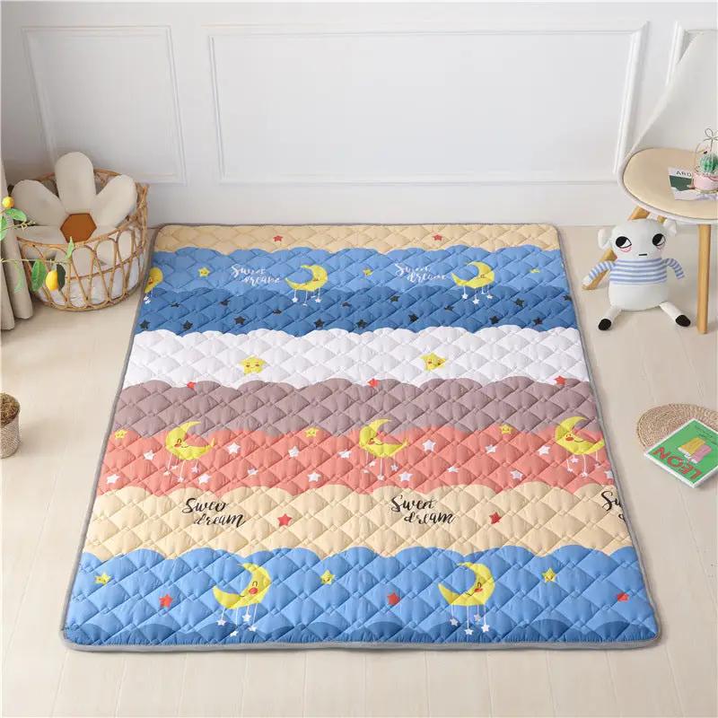 WILKYs0Cotton Non-slip Floor Mats Baby Crawling Mats, Climbing Mats, Foldable
 
 Product Information:
 
 
 Main ingredient content of fabric: 100%
 
 Material: pure cotton
 
 Main component of fabric: cotton
 
 Process; machine weaving
 
 Sub