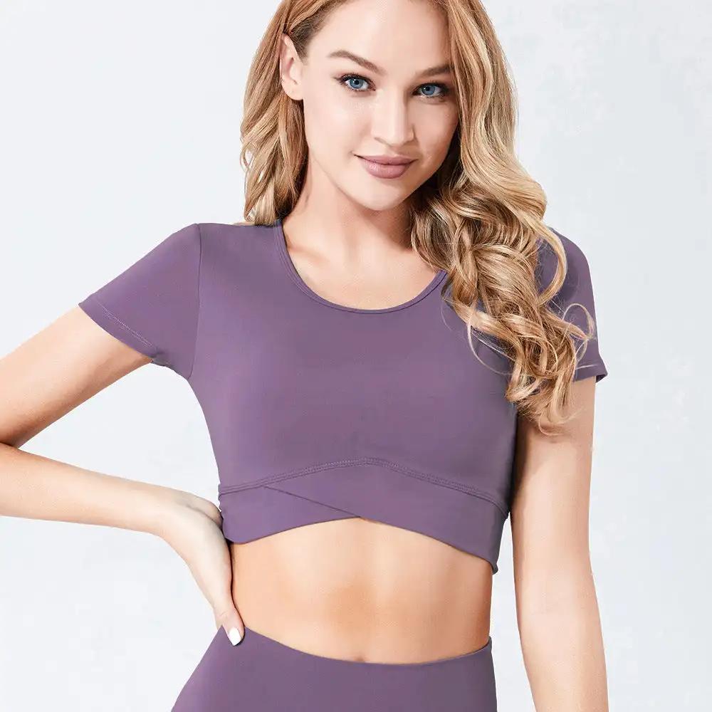 WILKYs0Quick-drying fitness yoga top
 Fabric composition: nylon/nylon
 
 Fabric content: 88 (%)
 
 Lining name: Lycra
 
 Lining composition: nylon/nylon


 


 
 


   1. Asian sizes are 1 to 2 sizes s