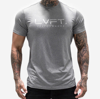 Sports Men's Short Sleeve T-shirt Muscle Fitness Clothes Training Basketball