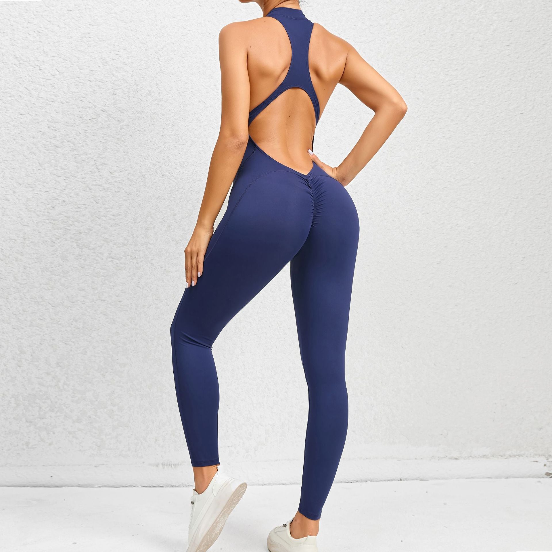 WILKYsJumperZippered Yoga Fitness Jumpsuit Sleeveless Tummy Control Stretch Shapew


This zippered yoga fitness jumpsuit is designed to enhance your curves and support your body during your workouts. It features a sleeveless design, a tummy contro