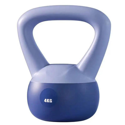 Blue 4KG Women's Fitness Home Kettlebell for exercise and strength training.