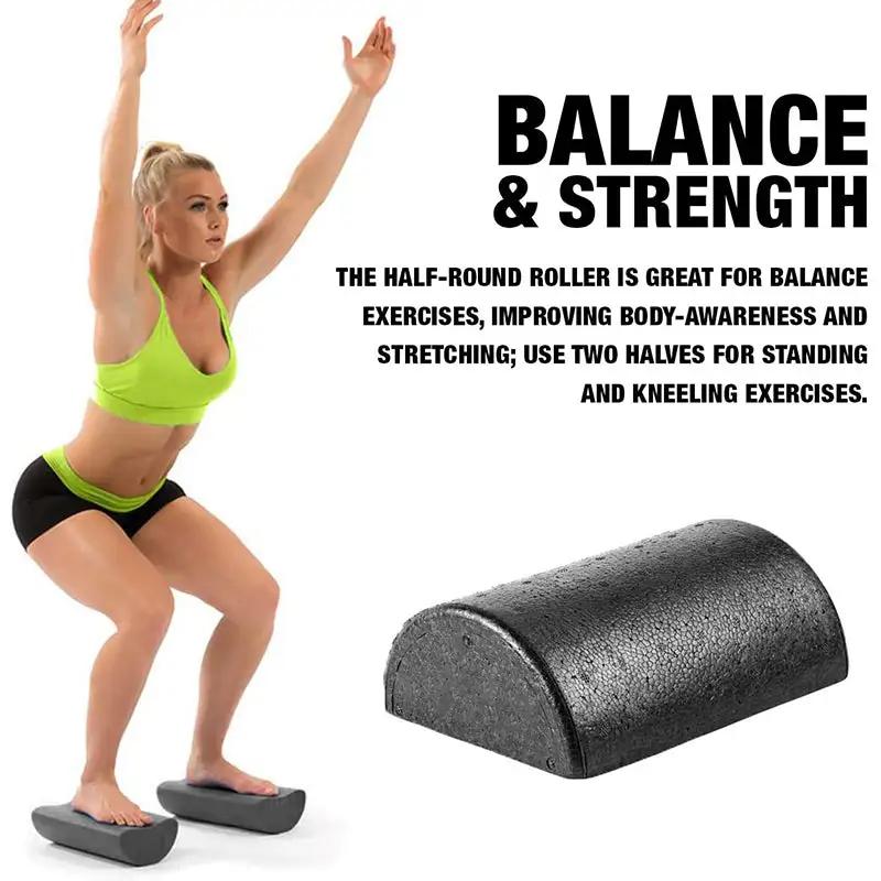 WILKYs0Yoga Foam Roller EPP Semi-circular Smooth Fitness Equipment Muscle Mas
 Product information:
 


 1. Robust design: The semi-circular foam roller adopts a strong, high-density foam structure, which provides extra support for all body t