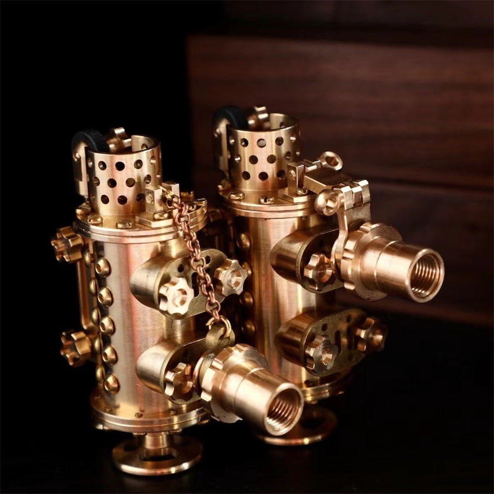 WILKYs0All Copper Handmade Mechanical Punk Kerosene Lighter Trench Machine
 
 Product information :
 
 


 
 Color: Brass
 
 
 
 Material: all copper
 
 
 
 Style: modern minimalist
 
 
 
 Types of lighter oil: kerosene
 
 
 Style: Shaft e