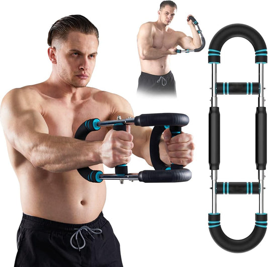 WILKYsExercise EquipmentHOTWAVE Ultimate Twister Arm Exerciser.Adjustable Chest Expander, ForeUNIQUE FULL UPPER BODY FITNESS EQUIPMENT U torque stick as your personal workout trainer and helping you get a killer chest workout,Through the training guide chart.