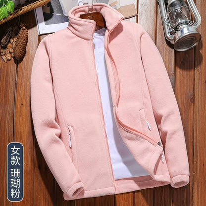 Outwear Women's Liner Autumn and Winter Thickening Cardigan Fleece Sweater