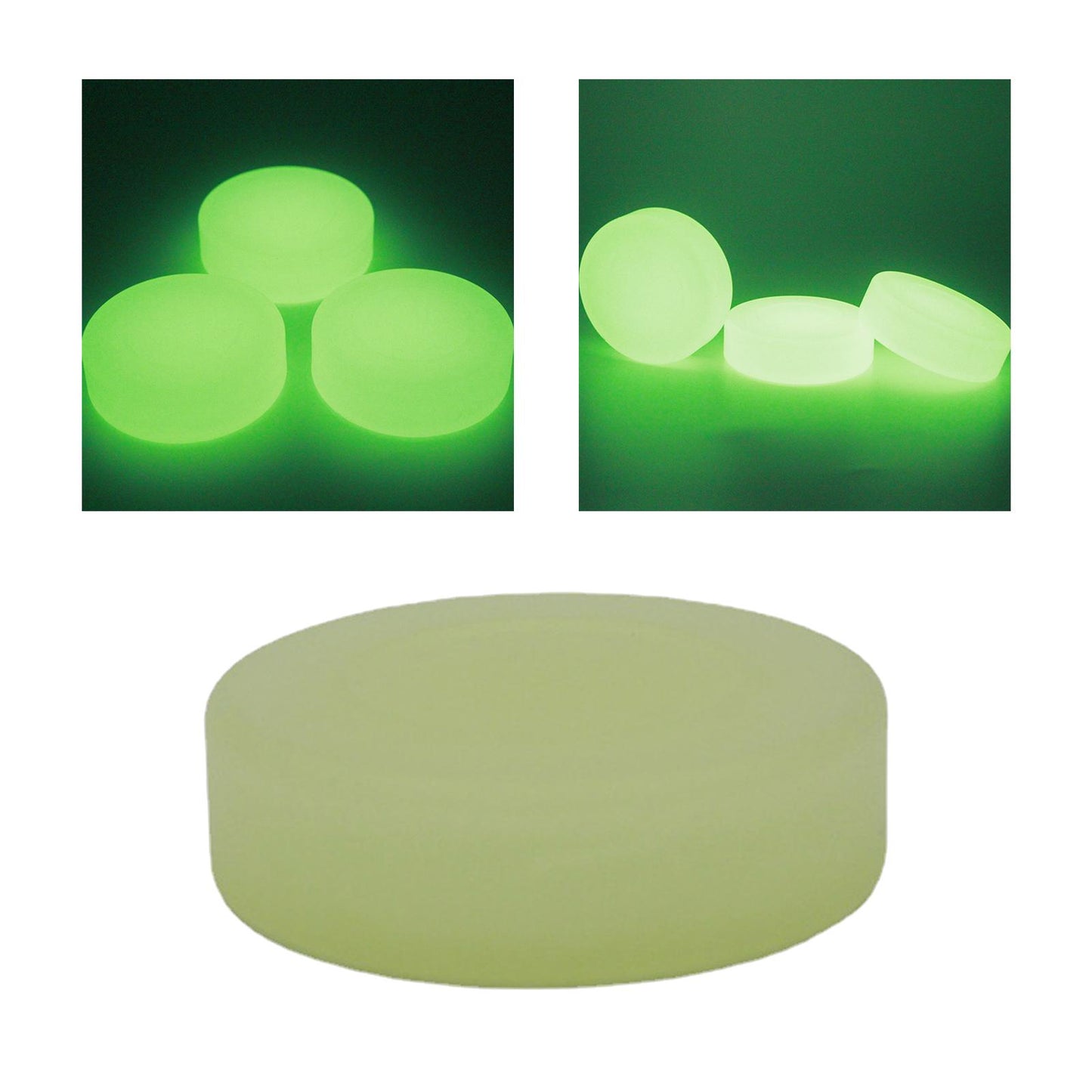 Hockey Puck Glow in Dark Suitable for Floor Indoor Outdoor Game Diameter 7.2cm Game Supplies for Kids Adults Youth Floor Puck