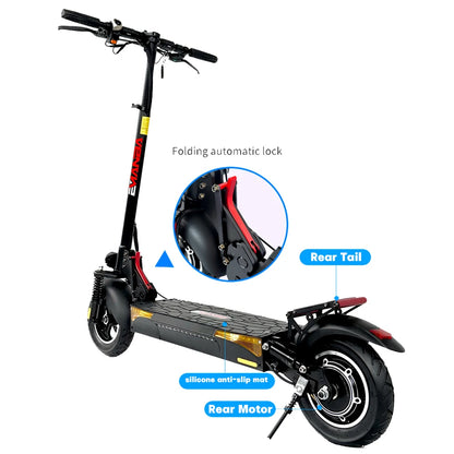 European US Warehouse Foldable 2 Wheel Portable Mobility Electric Scooter 800w For Adult