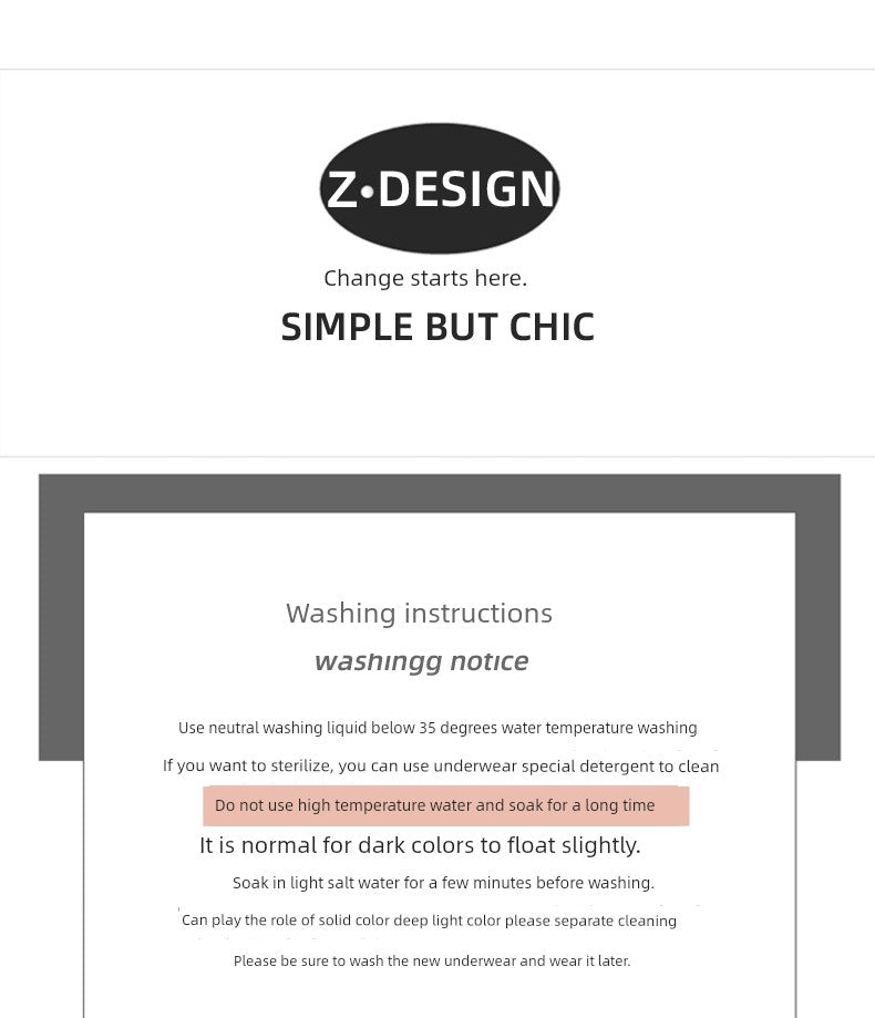 Zdesign Minimalist Silky Seamless Mid-High Waist Underwear