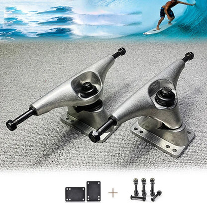 6.25Inch Silver Surf Skateboard Truck Surf Skate Skateboard Truck Longboard Truck Fish Board Long Board Steering Bracket