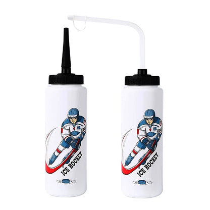 Free 1000ML Ice Hockey Water Bottle Portable Large Capacity Football Lacrosse Bottle Classic Extended Tip Design Sports Gear