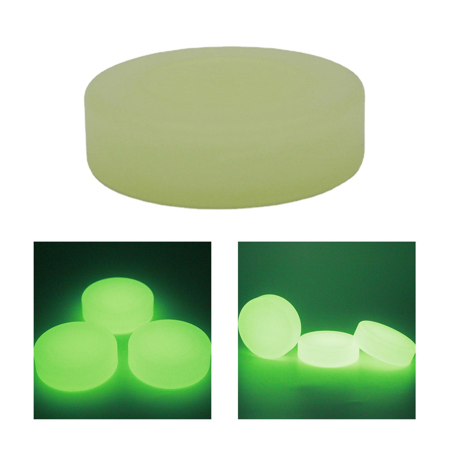 Hockey Puck Glow in Dark Suitable for Floor Indoor Outdoor Game Diameter 7.2cm Game Supplies for Kids Adults Youth Floor Puck