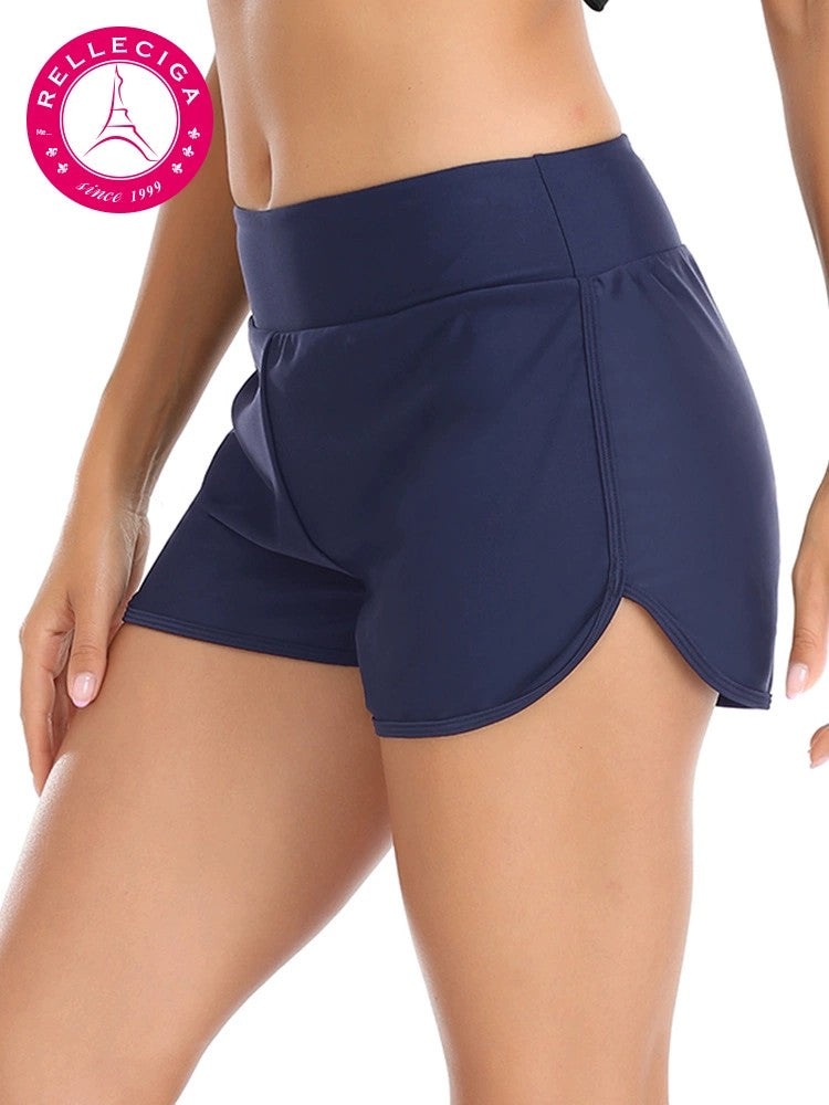 RELLECIGA High Elastic Sports Breathable Quick-Drying Comfort Classic Waist Girdling Belly Contraction Sheath Shorts