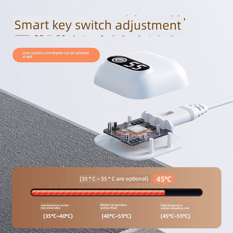 Thermostat Heating Table Mat Student Homework Large Digital Display Linen Heating Table Heating Mat Winter Waterproof Mouse Pad