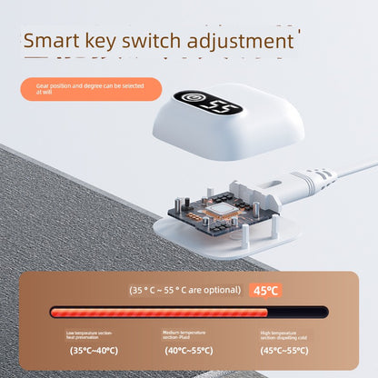 Thermostat Heating Table Mat Student Homework Large Digital Display Linen Heating Table Heating Mat Winter Waterproof Mouse Pad