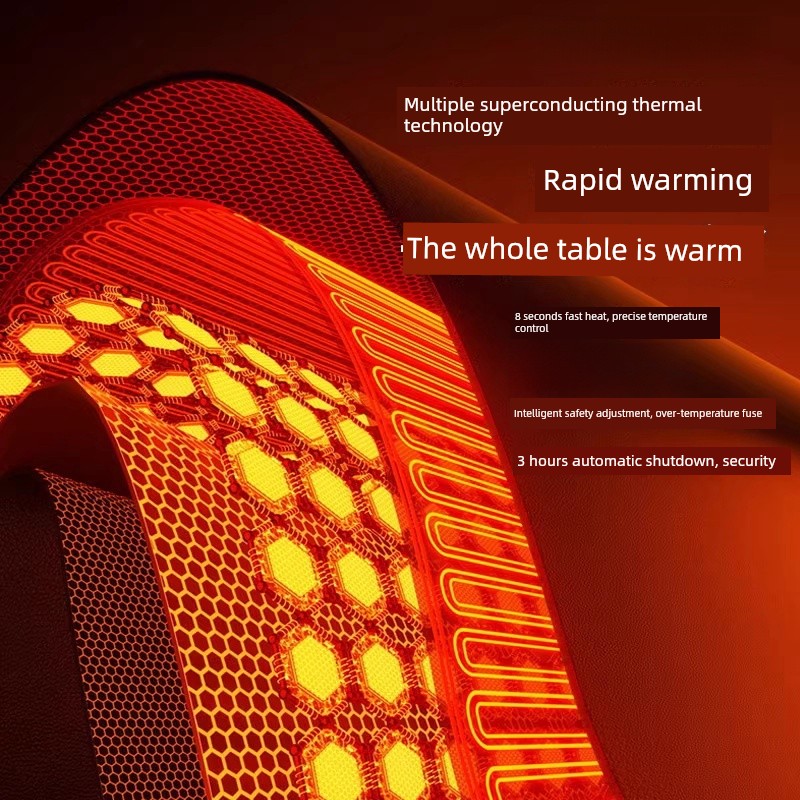 Thermostat Heating Table Mat Student Homework Large Digital Display Linen Heating Table Heating Mat Winter Waterproof Mouse Pad