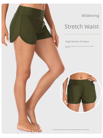 RELLECIGA High Elastic Sports Breathable Quick-Drying Comfort Classic Waist Girdling Belly Contraction Sheath Shorts