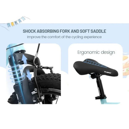 A20261 20 inch 's Bicycle Shock Absorbing Front Fork 21 Speed V brakes Mountain Tire Boys and Girls Bike for Outdoor Adventure - WILKYs