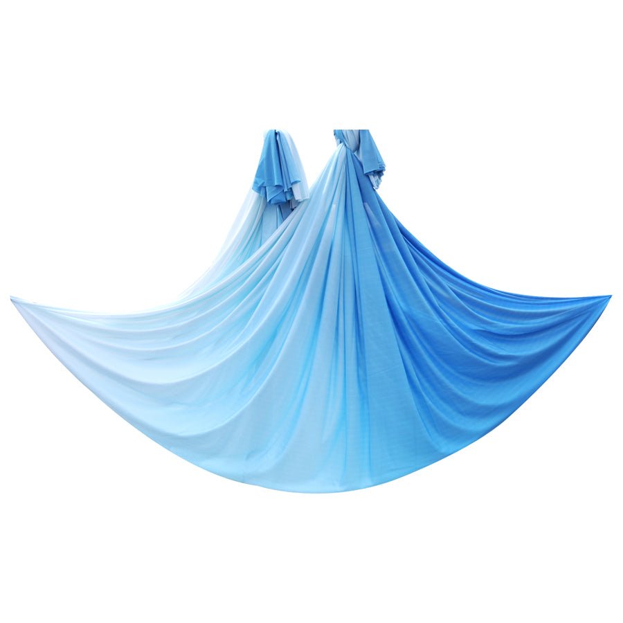 WILKYs0Home Color Gradient Aerial Yoga Hammock Fabric
 Product information:
 


 Fabric: High Density Nylon, good quality, comfortable and stretchy, perfect for yoga hammock swings.
 
 Size: 5m (5M x 2.8M). If you need