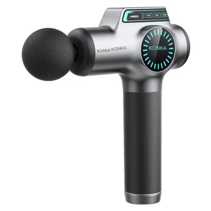 WILKYs0Massage Gun Muscle Relaxation Massager
 Product information:
 
 Color: gray-99 gear-8 head LCD screen color box packaging, silver-99 gear-8 head LCD screen color box packaging, gray-99 gear 8 head LCD sc