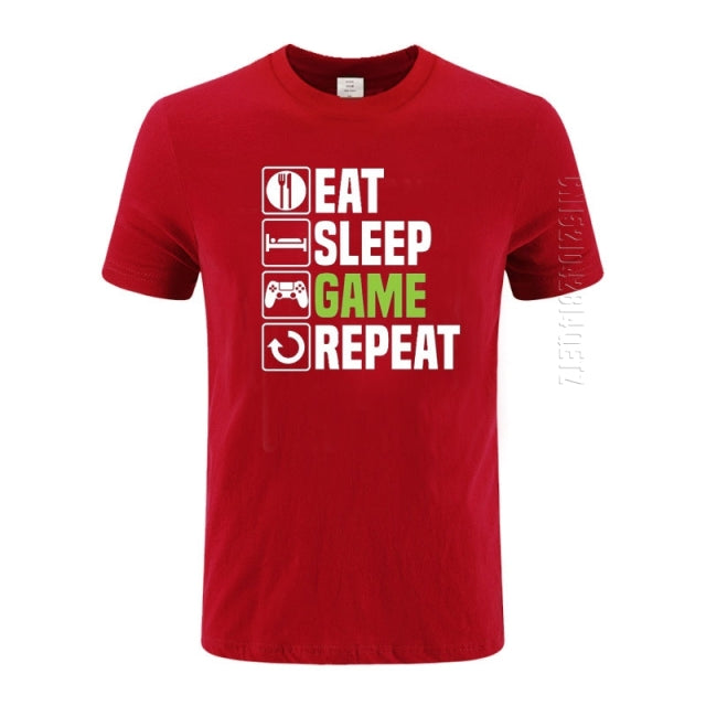 WILKYsT-shirtCotton T-shirtIntroducing the Eat Sleep Game T-Shirt, the perfect gift for any man who loves gaming! This shirt is made of high-quality cotton material, making it soft and comfort