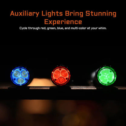 ACEBEAM EC20 new released Led flashlight EDC LUXEON HL4X Leds 2800 lumens 340 meters 18650 battery multi - color auxiliary lights - WILKYs