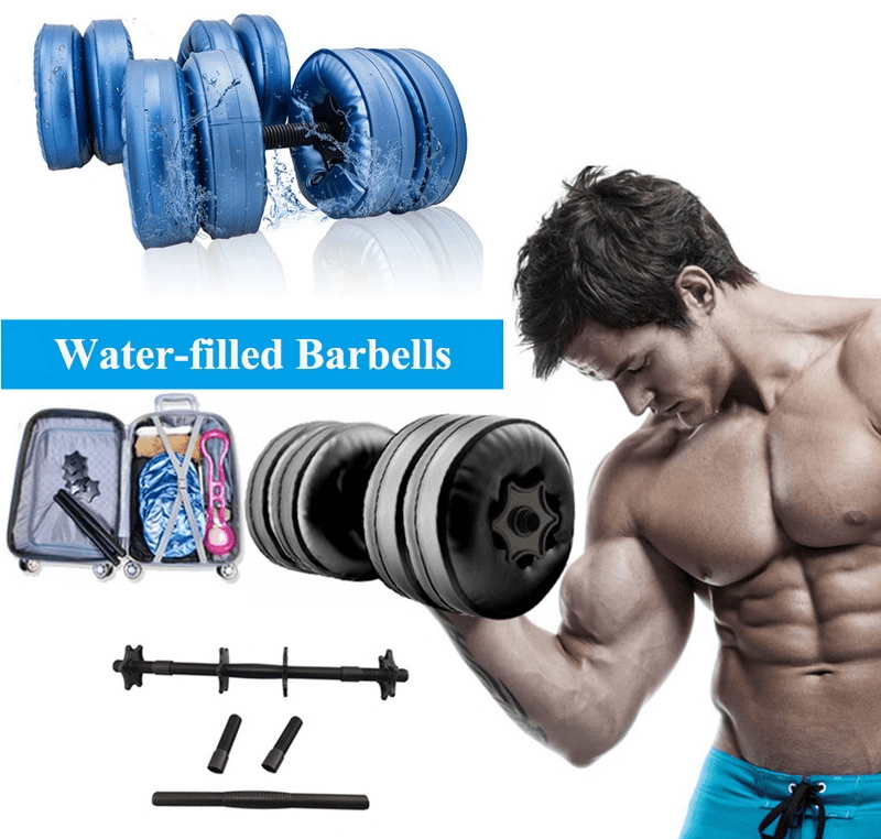 Adjustable 20 - 25 KG Water - filled Dumbbell for Men Home Fitness Arm Muscle Training Equipment Portable Convenient Water Injection Dumbb - WILKYs
