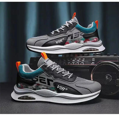 Air Cushion Mesh Sneakers Personalized Fashion Lace Up Sports Shoes Men Casual Versatile Breathable Walking Running Shoes - WILKYs