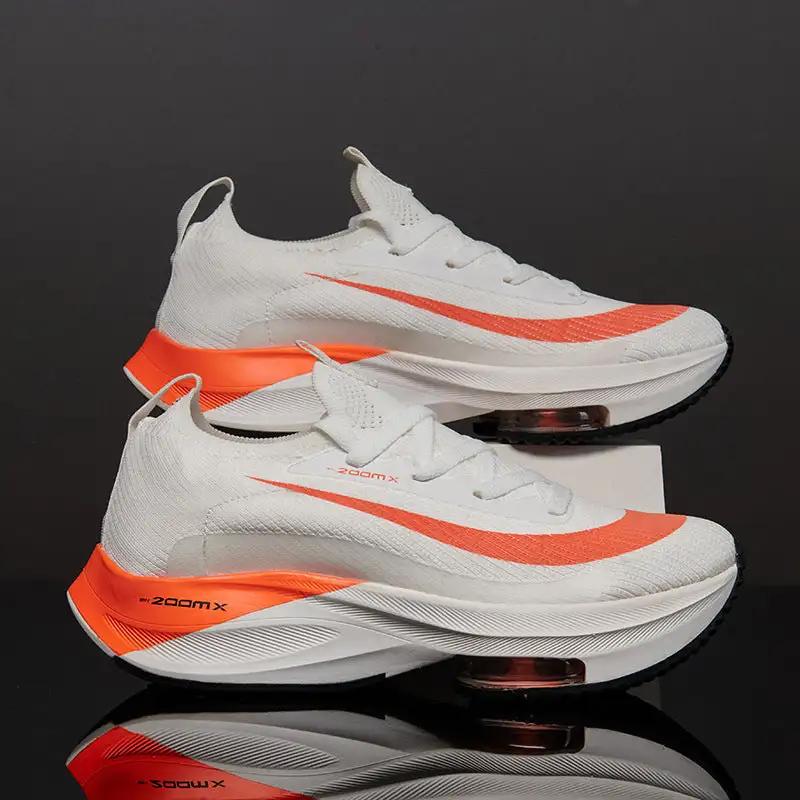 Air Cushion Sports Shoes Men Personalized Fashion Breathable Lace Up Knit Sneakers Casual Outdoor Running Walking Shoes - WILKYs