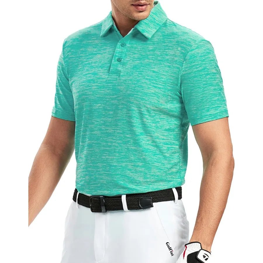 Alex Vando Mens Golf Shirt Moisture Wicking QuickDry Short Sleeve Casual Polo Shirts for Men - WILKYs