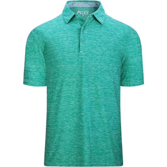Alex Vando Mens Golf Shirt Moisture Wicking QuickDry Short Sleeve Casual Polo Shirts for Men - WILKYs