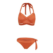 @ Om New Sexy Separates Orange Small Chest Push up Bikini Swimsuit Women's Seaside Vacation Sports Swimsuit - WILKYs