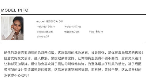 @ Om New Sexy Separates Orange Small Chest Push up Bikini Swimsuit Women's Seaside Vacation Sports Swimsuit - WILKYs