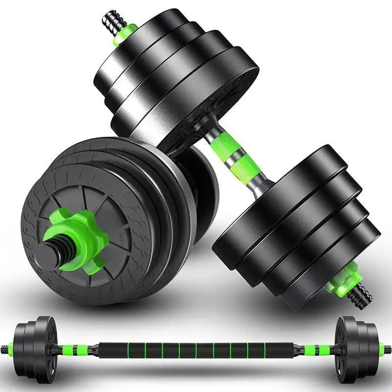 WILKYs0Detachable Fitness Equipment Home
 Product information:
 
 Material: Plastic/Metal


 Color: green
 
 Size: 10kg, 15kg, 20kg, 30kg, 40kg


 


 Packing list:

Metal dumbbell*1

 
 
 
 
 
 
