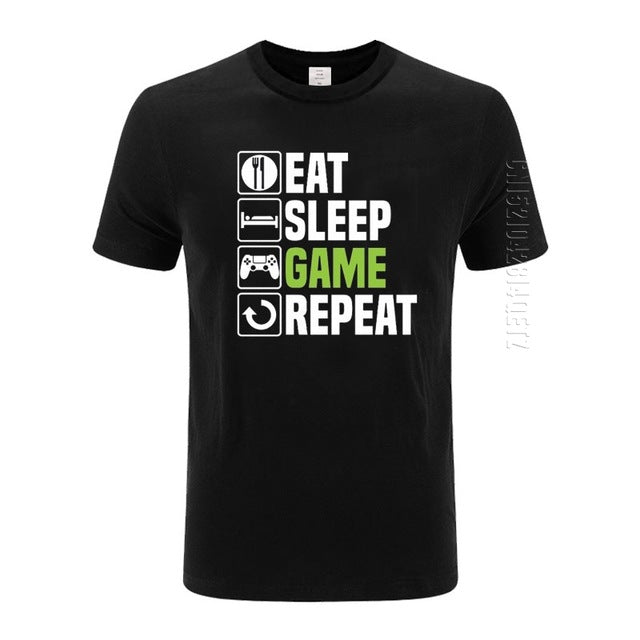 WILKYsT-shirtCotton T-shirtIntroducing the Eat Sleep Game T-Shirt, the perfect gift for any man who loves gaming! This shirt is made of high-quality cotton material, making it soft and comfort