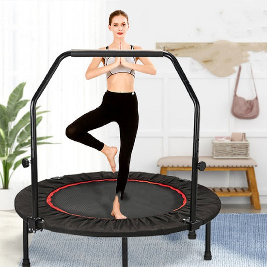 WILKYsTrampolineChildren's Trampoline Exercise Bed Indoor Home Adult Sports
 Product information:
 


 Color: red and black
 Material: PP mesh + bold waist drum spring + PP pad + steel
 Load bearing: 100LB
 Suitable aged:5-60 year
 Size:40i