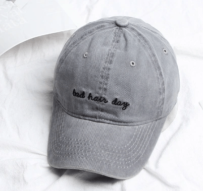 Baseball Cap Bad Hair Day Embroidery Letter - WILKYs