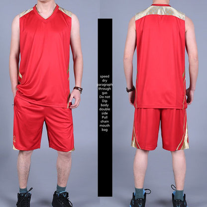 Basketball Sports Suit Men's Summer Casual Wear Sleeveless Thin Vest Running Suit Shorts Sportswear - WILKYs