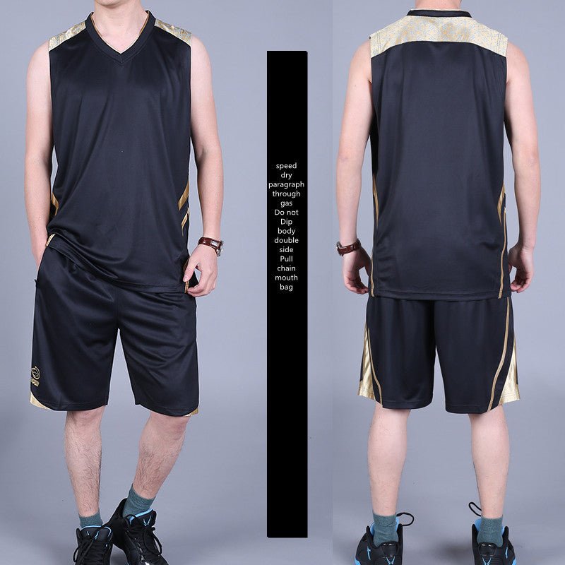 Basketball Sports Suit Men's Summer Casual Wear Sleeveless Thin Vest Running Suit Shorts Sportswear - WILKYs