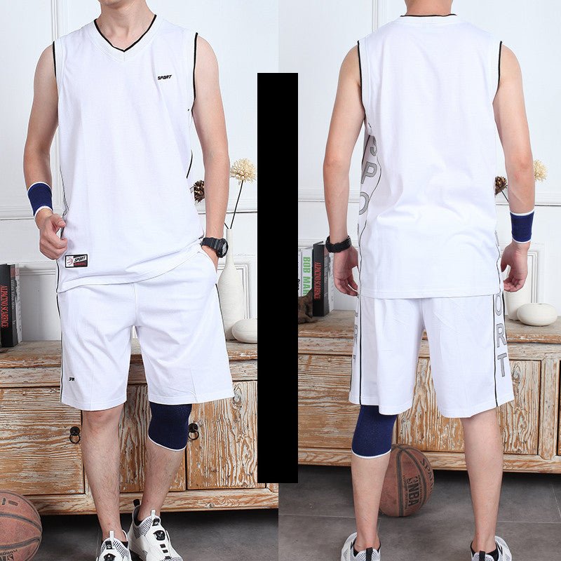 Basketball Sports Suit Men's Summer Casual Wear Sleeveless Thin Vest Running Suit Shorts Sportswear - WILKYs